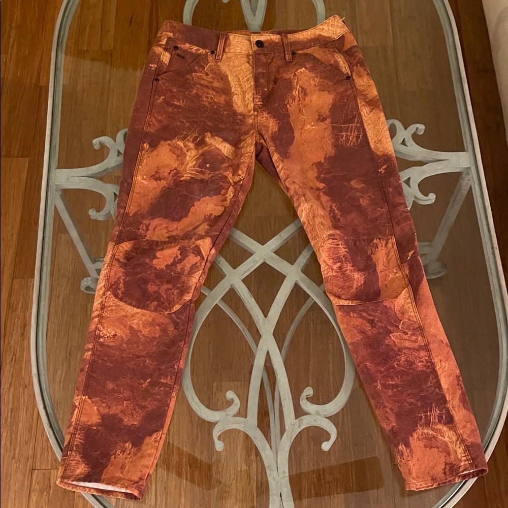 G-Star Mid Boyfriend Pants in Orange and Brown